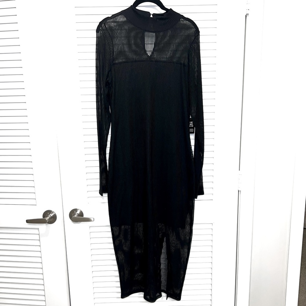 Express Midi Black Dress